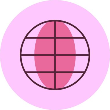 Küre. Web simgesi basit illüstrasyon