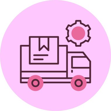 Sevkiyat. Web simgesi basit illüstrasyon