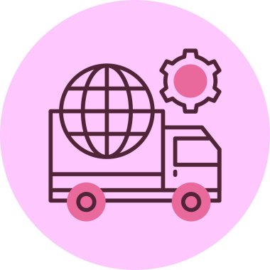 Lojistik web simgesi basit illüstrasyon