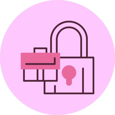 Kilit. Web simgesi basit illüstrasyon 