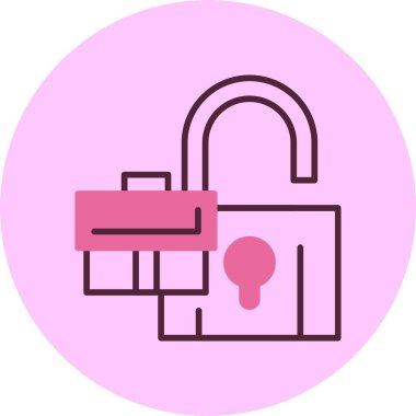 Kilit. Web simgesi basit illüstrasyon 