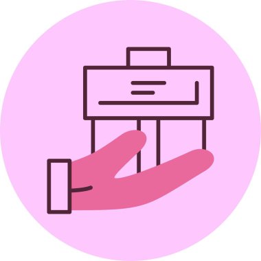 Devir teslim. Web simgesi basit illüstrasyon