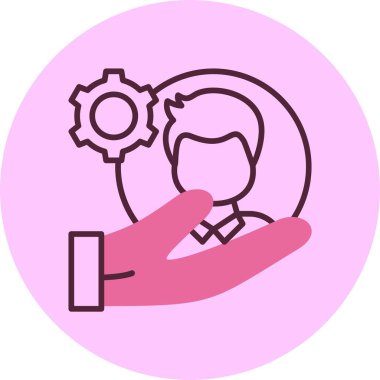 Akıl hocalığı. Web simgesi basit illüstrasyon