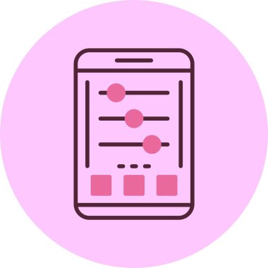 akıllı telefon simgesi, vektör illüstrasyonu basit tasarım