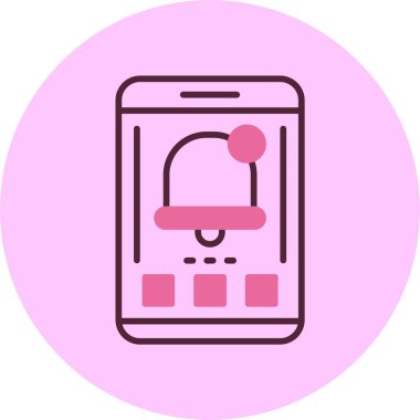 akıllı telefon simgesi, vektör illüstrasyonu basit tasarım