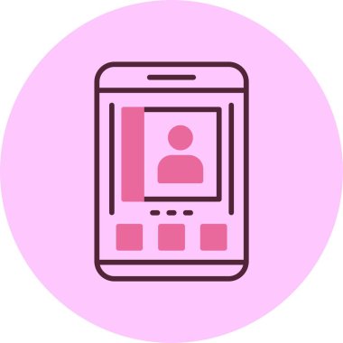 akıllı telefon simgesi, vektör illüstrasyonu basit tasarım