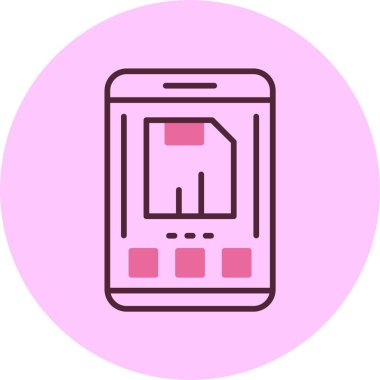 akıllı telefon simgesi, vektör illüstrasyonu basit tasarım