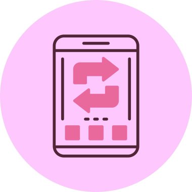 akıllı telefon simgesi, vektör illüstrasyonu basit tasarım