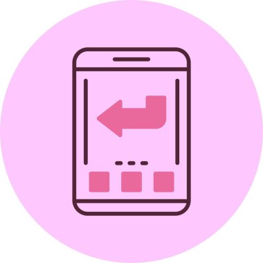 akıllı telefon simgesi, vektör illüstrasyonu basit tasarım