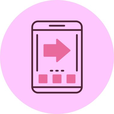 akıllı telefon simgesi, vektör illüstrasyonu basit tasarım