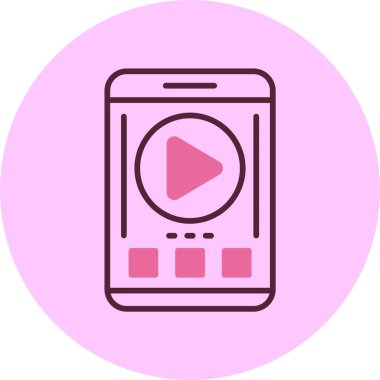 Oynayın. Web simgesi basit illüstrasyon 