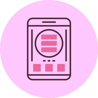 akıllı telefon simgesi, vektör illüstrasyonu basit tasarım