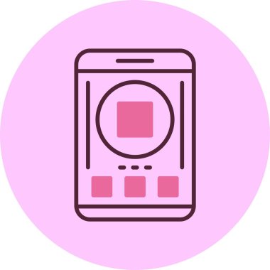 akıllı telefon simgesi, vektör illüstrasyonu basit tasarım