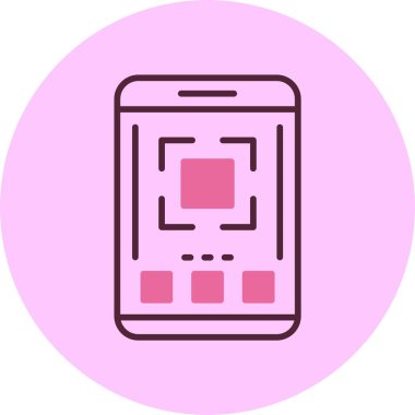 akıllı telefon simgesi, vektör illüstrasyonu basit tasarım