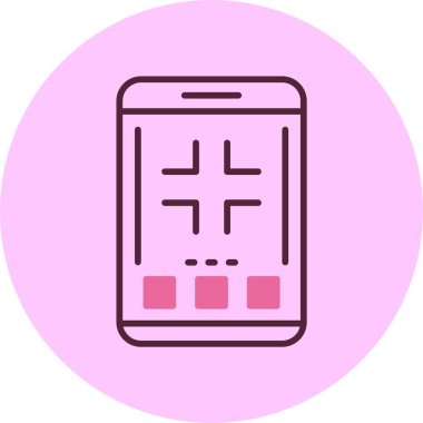 akıllı telefon simgesi, vektör illüstrasyonu basit tasarım