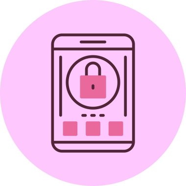 Kilit. Web simgesi basit illüstrasyon 