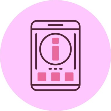 akıllı telefon simgesi, vektör illüstrasyonu basit tasarım