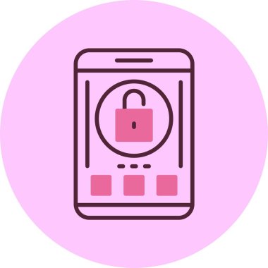 Kilit. Web simgesi basit illüstrasyon 