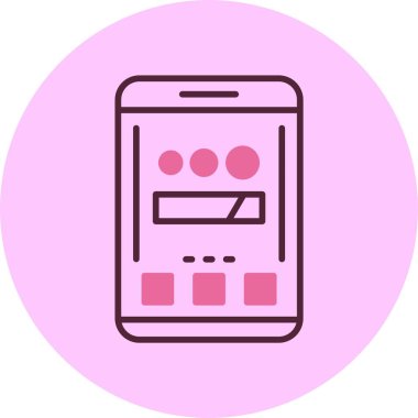 akıllı telefon simgesi, vektör illüstrasyonu basit tasarım