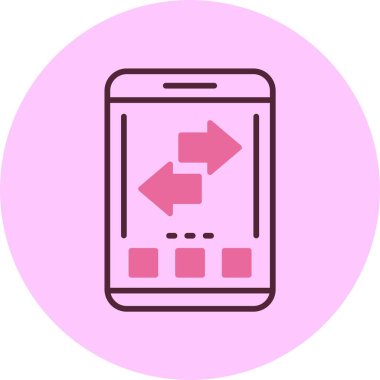 akıllı telefon simgesi, vektör illüstrasyonu basit tasarım