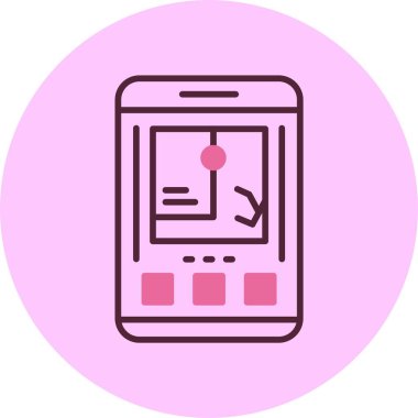 akıllı telefon simgesi, vektör illüstrasyonu basit tasarım