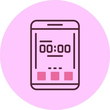 Saat simgesi vektör illüstrasyonu 