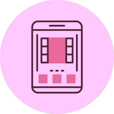 akıllı telefon simgesi, vektör illüstrasyonu basit tasarım