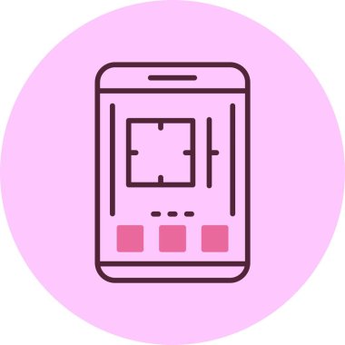 akıllı telefon simgesi, vektör illüstrasyonu basit tasarım