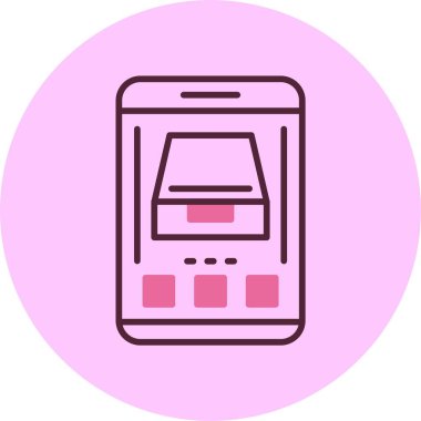 akıllı telefon simgesi, vektör illüstrasyonu basit tasarım