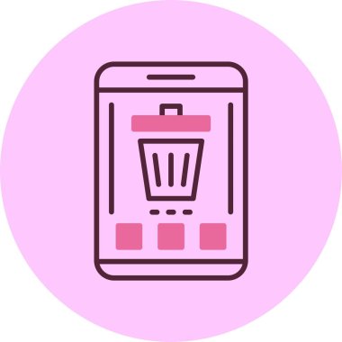 Çöp kutusu vektör illüstrasyonuName 