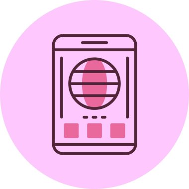 akıllı telefon simgesi, vektör illüstrasyonu basit tasarım