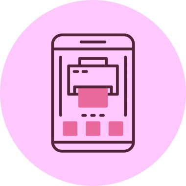 akıllı telefon simgesi, vektör illüstrasyonu basit tasarım