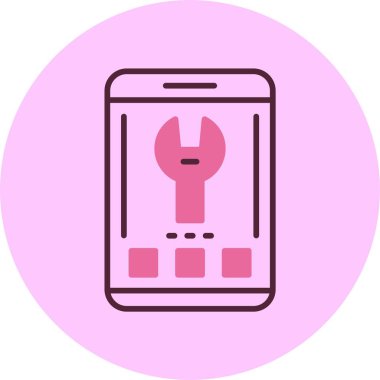 akıllı telefon simgesi, vektör illüstrasyonu basit tasarım