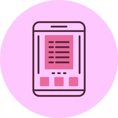 akıllı telefon simgesi, vektör illüstrasyonu basit tasarım