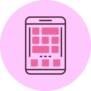 akıllı telefon simgesi, vektör illüstrasyonu basit tasarım