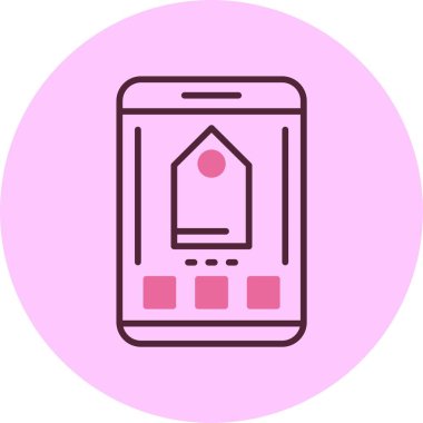 akıllı telefon simgesi, vektör illüstrasyonu basit tasarım