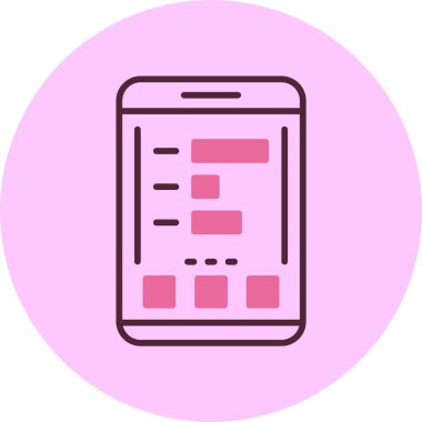 akıllı telefon simgesi, vektör illüstrasyonu basit tasarım