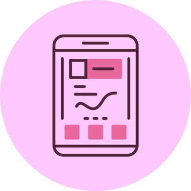 akıllı telefon simgesi, vektör illüstrasyonu basit tasarım