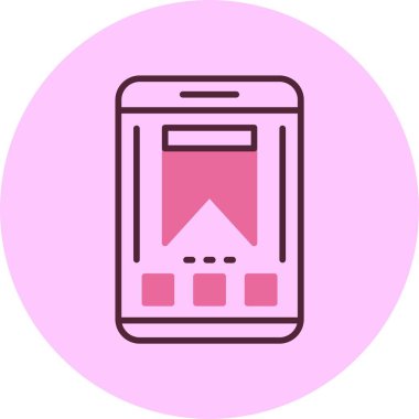 akıllı telefon simgesi, vektör illüstrasyonu basit tasarım