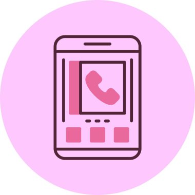 akıllı telefon simgesi, vektör illüstrasyonu basit tasarım