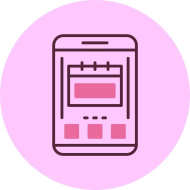 akıllı telefon simgesi, vektör illüstrasyonu basit tasarım