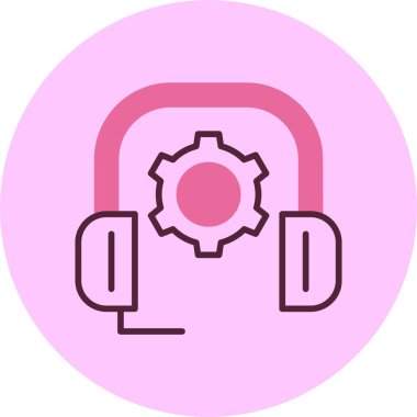 Müşteri desteği. Web simgesi basit illüstrasyon