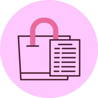 Alışveriş listesi. Web simgesi basit illüstrasyon