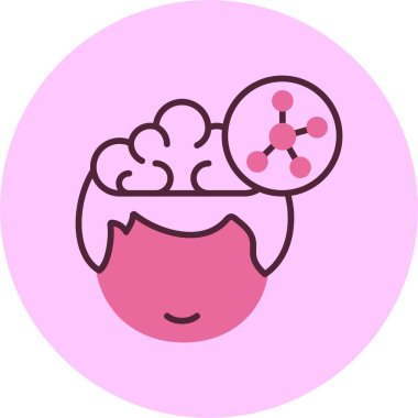 Zihin simgesi, vektör illüstrasyonu basit tasarım