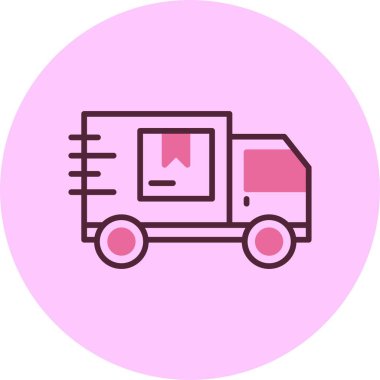 Ekspres teslimat. Web simgesi basit illüstrasyon