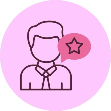 Müşteri reytingleri. Web simgesi basit illüstrasyon