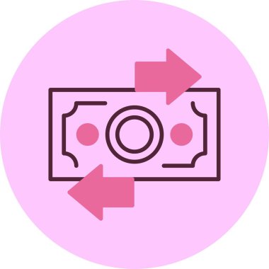 Geri ödeme. Web simgesi basit illüstrasyon