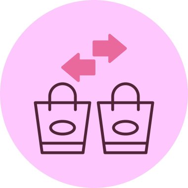 Değiş tokuş Web simgesi basit illüstrasyon