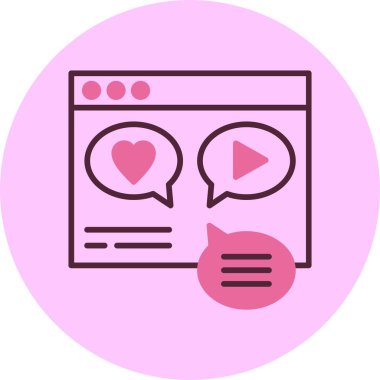 Sosyal medya tanıtım simgesi, vektör illüstrasyonu basit tasarım