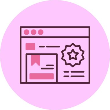 Özelleştirilmiş Brand web simgesi, basit vektör illüstrasyonu